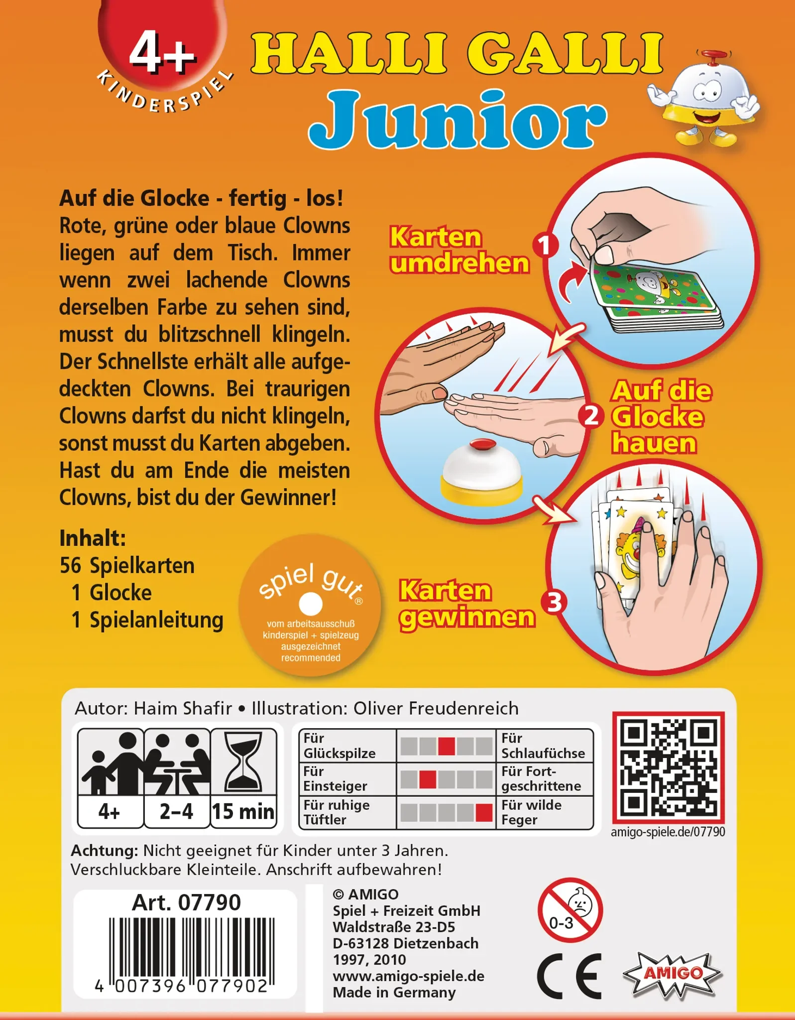 Halli Galli Junior – Kartenspiel mit Glocke ab 4 Jahren